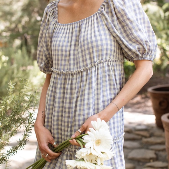 CJLA Maddie Gingham Dress in Lavender - Picture 4 of 6